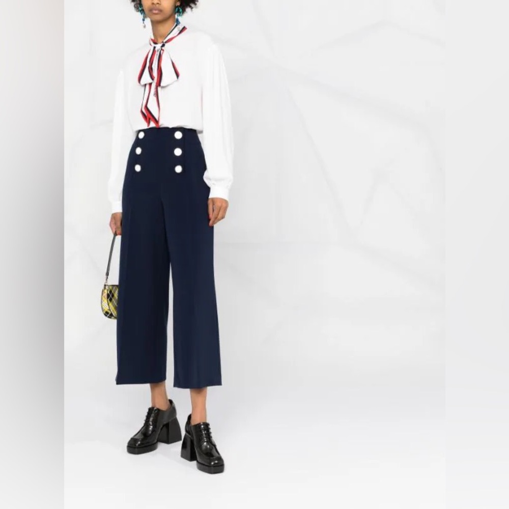 Boutique MOSCHINO Double Breasted Cropped Trousers